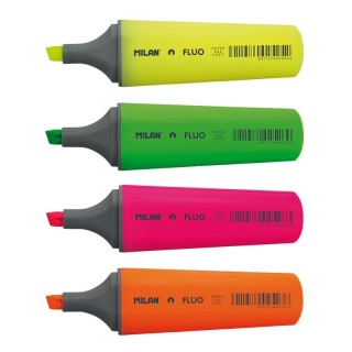MARCADOR FLUORESCENTE MILAN 4 UNIDADES MARCADOR FLUORESCENTE MILAN 4 UNIDADES